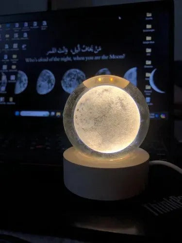 Crystal Moon Ball Lamp