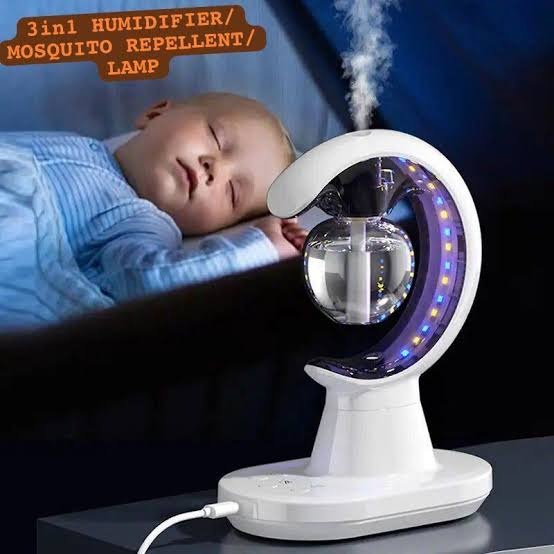 3-in-1 Smart Mosquito Repellent Humidifier LED Lamp