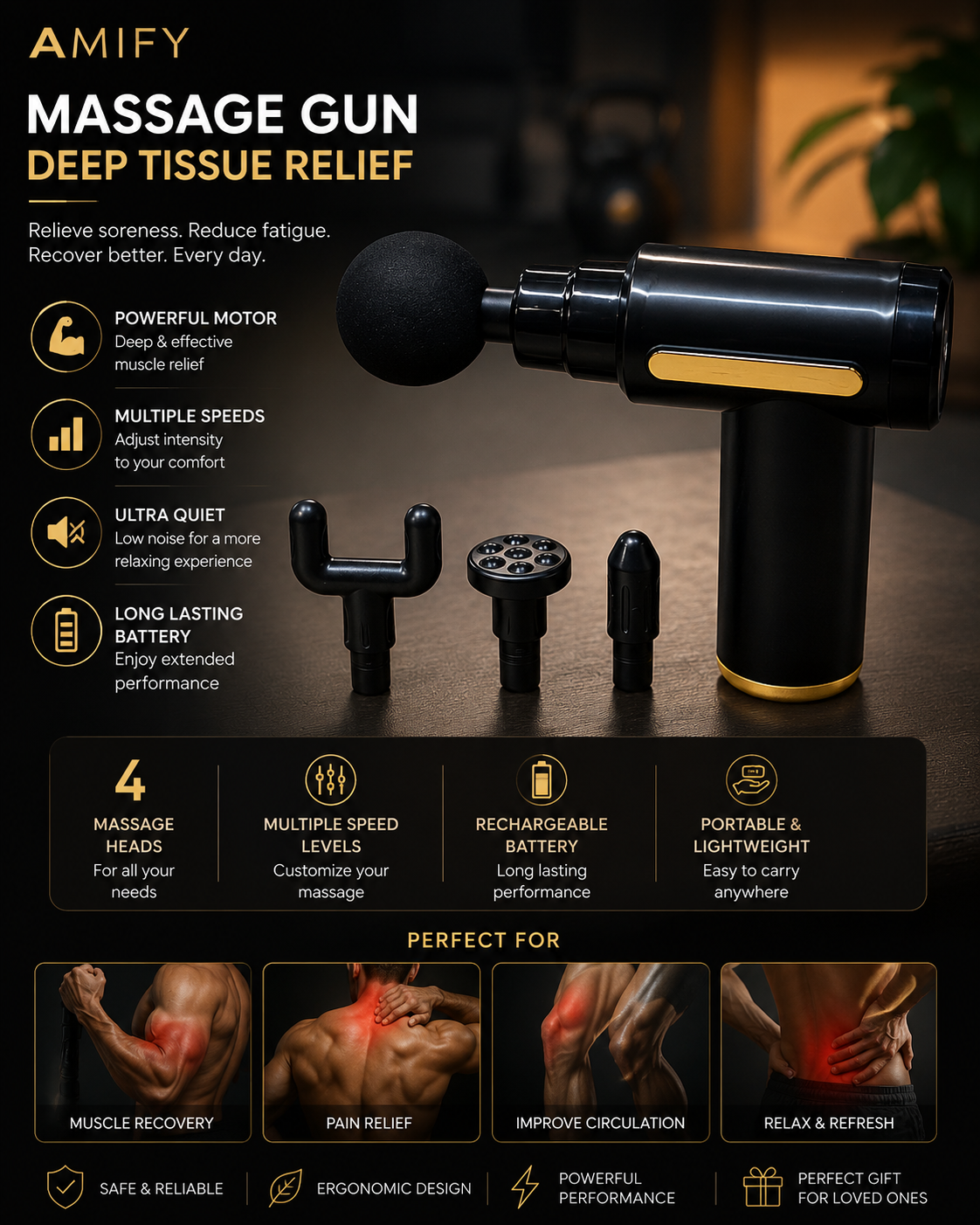 Deep Tissue Massage Gun