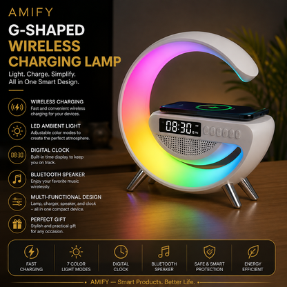 G-Shaped Wireless Charging LED Lamp